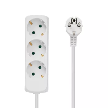Microconnect GRU003W Stromverlängerung 1,8 m 3 AC-Steckdosen Innenbereich Weiß