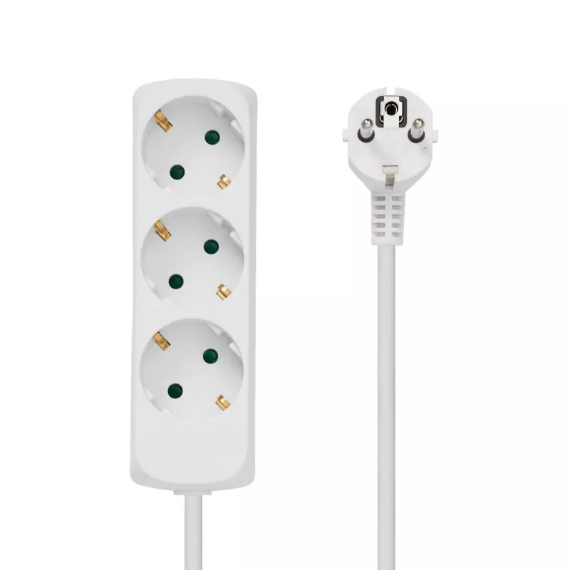 Microconnect GRU003W Stromverlängerung 1,8 m 3 AC-Steckdosen Innenbereich Weiß