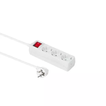 Microconnect GRU003W-SWITCH power extension 1.5 m 3 AC outlet(s) Innenbereich Weiß