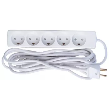 Stromverlängerungskabel Microconnect GRU0055WDK 5m 5 AC-Steckdosen Innenbereich Weiß