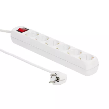 Microconnect GRU00610W Stromverlängerung 10 m 6 AC-Steckdose(n) Innenbereich Weiß