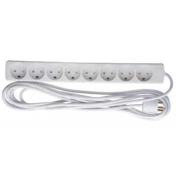 Microconnect GRU00850WDK Mehrfachsteckdose 5 m 8 AC-Ausgänge Innenbereich Weiß