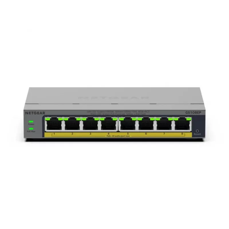 NETGEAR GS108EP Managed L2/L3 Gigabit Ethernet (10/100/1000) Grau