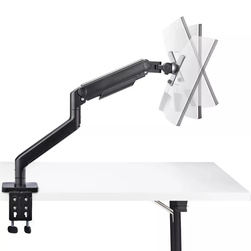 StarTech.com Monitor-Tischhalterung für bis zu 49 Zoll 32:9 Ultrawide Curved-Bildschirme, mechanischer Federarm, C-Klemme/Tischdurchführung, werkzeuglose Einstellung, max. 44 lb/20 kg
