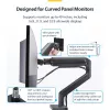 StarTech.com Monitor-Tischhalterung für bis zu 49 Zoll 32:9 Ultrawide Curved-Bildschirme, mechanischer Federarm, C-Klemme/Tischdurchführung, werkzeuglose Einstellung, max. 44 lb/20 kg