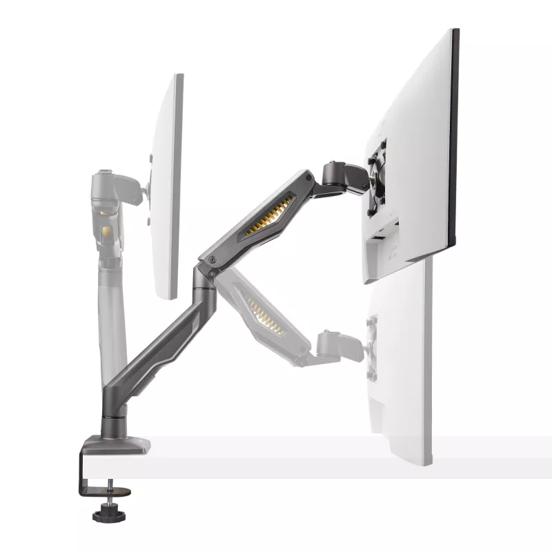 StarTech.com Schreibtisch-Monitorarm, bis zu 32 Zoll Display, max. 22 lb/10 kg, VESA 75x75/100x100, Tischklemme, voll beweglich, mechanische Feder, TAA-konform