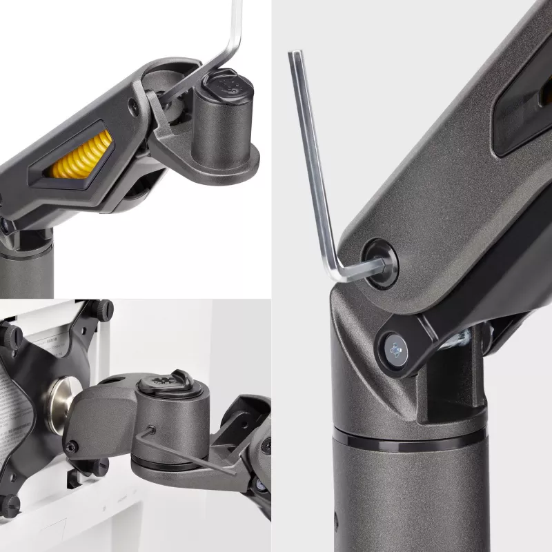 StarTech.com Schreibtisch-Monitorarm, bis zu 32 Zoll Display, max. 22 lb/10 kg, VESA 75x75/100x100, Tischklemme, voll beweglich, mechanische Feder, TAA-konform