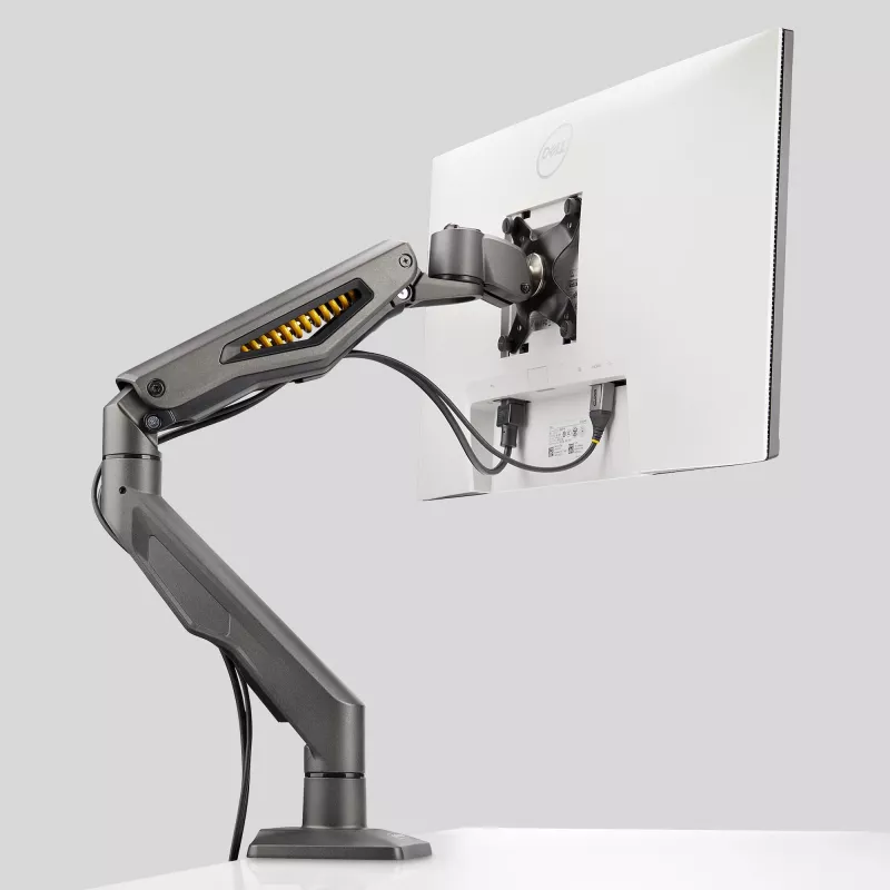 StarTech.com Schreibtisch-Monitorarm, bis zu 32 Zoll Display, max. 22 lb/10 kg, VESA 75x75/100x100, Tischklemme, voll beweglich, mechanische Feder, TAA-konform