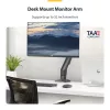 StarTech.com Schreibtisch-Monitorarm, bis zu 32 Zoll Display, max. 22 lb/10 kg, VESA 75x75/100x100, Tischklemme, voll beweglich, mechanische Feder, TAA-konform