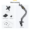 StarTech.com Schreibtisch-Monitorarm, bis zu 32 Zoll Display, max. 22 lb/10 kg, VESA 75x75/100x100, Tischklemme, voll beweglich, mechanische Feder, TAA-konform
