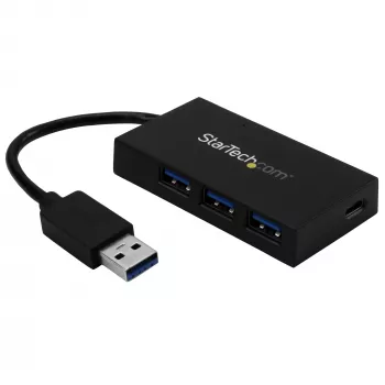 StarTech.com HB30A3A1CSFS 4-Port-USB-3.0-Desktop-Hub, USB-A auf 3x USB-A + 1x USB-C, mit Netzteil