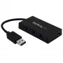StarTech.com 4 Port USB 3.0 Hub - USB Typ-A Hub mit 1x USB-C & 3x USB-A (SuperSpeed 5 Gbit/s) - USB Bus- oder Netzteilbetrieb - Tragbarer USB 3.1/3.2 Gen 1 BC 1.2 Lade-Hub mit Netzteil~4 Port USB 3.0 Hub - USB Typ-A Hub mit 1x USB-C & 3x USB-A (SuperSpeed 5 Gbit/s) - USB Bus- oder Netzteilbetrieb - Tragbarer USB 3.2 Gen 1 BC 1.2 Lade-Hub mit Netzteil