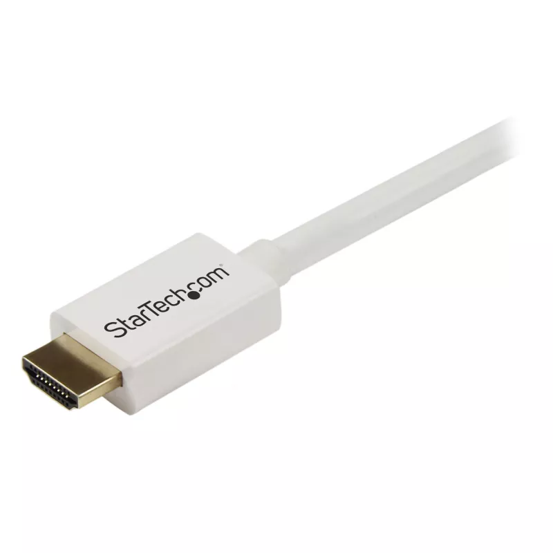StarTech.com 3m / 10 ft CL3 Rated HDMI-Kabel mit Ethernet – für Unterputzinstallation geeignetes Ultra-HD-HDMI-Kabel – 4K 30Hz UHD High-Speed-HDMI-Kabel – 10,2 Gbit/s – HDMI 1.4 Video-/Anzeigekabel – 30AWG, Weiß