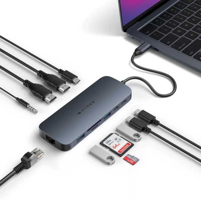 Targus HD4006GL Laptop-Dock/Port-Replikator USB 3.2 Gen 2 (3.1 Gen 2) Typ-C Schwarz