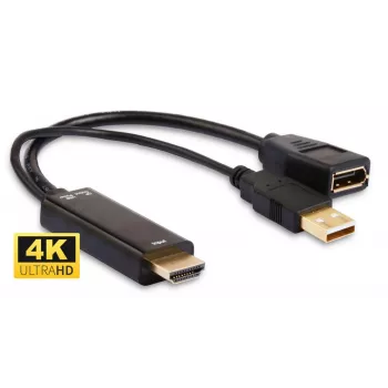 Microconnect HDMDPP1 Videokabel-Adapter 0,15 m HDMI Typ A (Standard) DisplayPort Schwarz