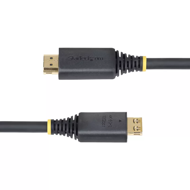 StarTech.com 15ft (4.5m) High Speed HDMI-Kabel mit Greifsteckern, 4K 60Hz/1440p 144Hz, HDR10/HDCP 2.2/ARC, 18Gbps, UHD HDMI 2.0 Kabel für TV/Monitor/Display, TPE-Mantel
