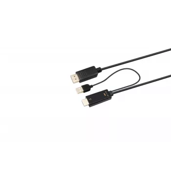 Microconnect HDMI-DP-CON1 Videokabel-Adapter 1 m HDMI Typ A (Standard) DisplayPort Schwarz