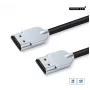 Microconnect HDMISUPERSLIM1M HDMI-Kabel 1 m HDMI Typ A (Standard) Schwarz, Metallic