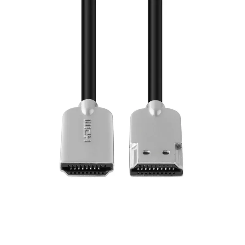 Microconnect HDMISUPERSLIM2M HDMI-Kabel 2 m HDMI Typ A (Standard) Schwarz, Metallisch