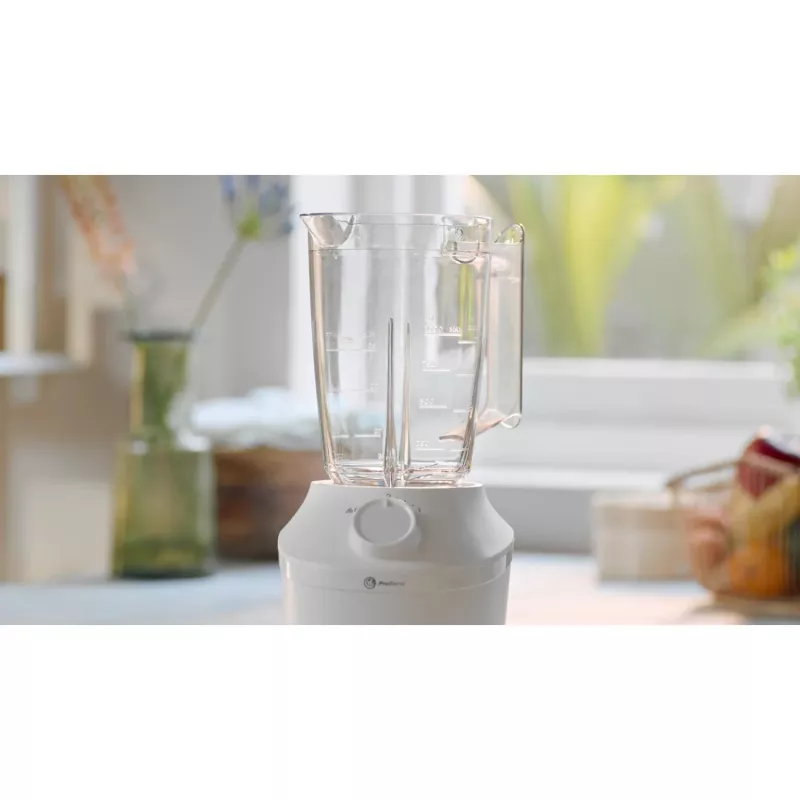 Tischmixer Philips HR2041/00 — 450 W, 1,9-L-Kunststoffbehälter, Edelstahlmesser, weiß