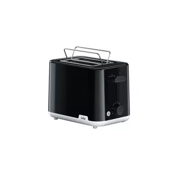 Toaster BRAUN HT1010BK — 2 Scheiben, 900 W, schwarz, Kunststoffgehäuse, Schlitz 132×35×119 mm
