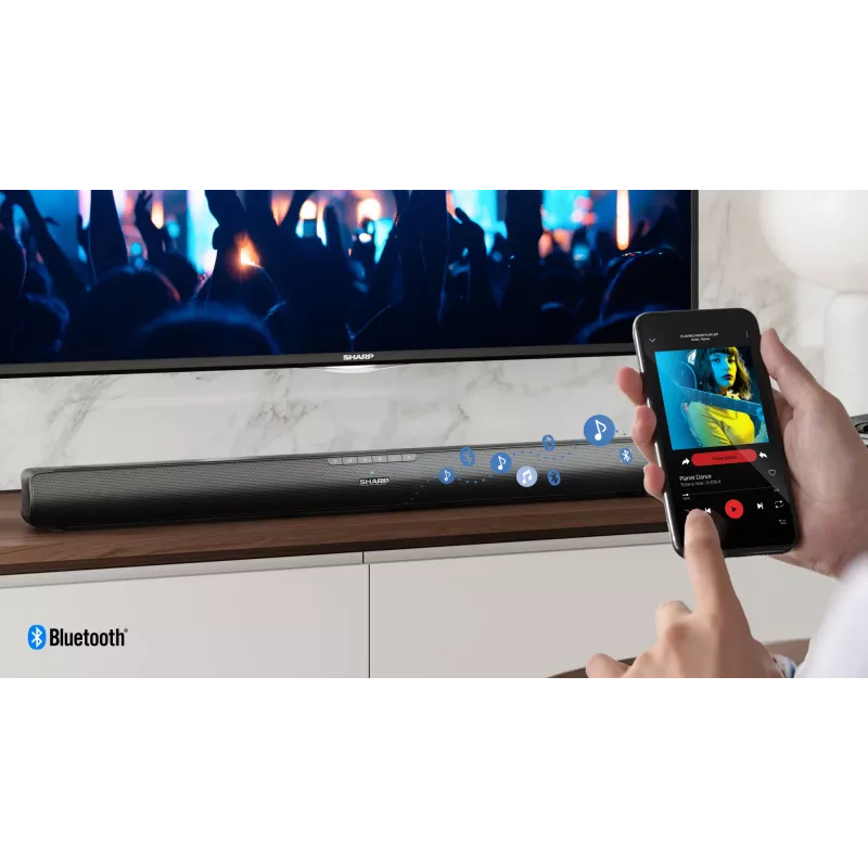 Sharp HT-SB100 Soundbar-Lautsprecher Schwarz 2.0 Kanäle 75 W