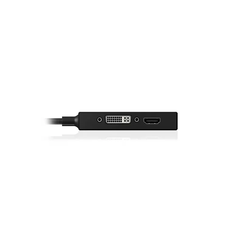 ICY BOX IB-AC1032 Mini DisplayPort DVI-D + VGA (D-Sub) + HDMI Schwarz