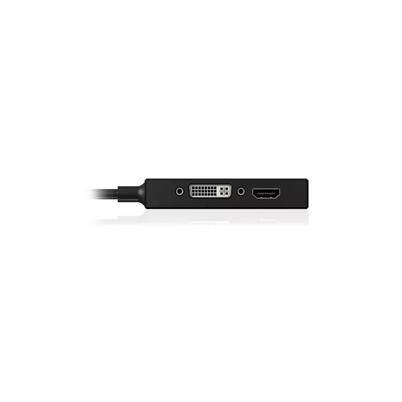 ICY BOX IB-AC1032 Mini DisplayPort DVI-D + VGA (D-Sub) + HDMI Schwarz