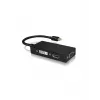 ICY BOX IB-AC1032 Mini DisplayPort DVI-D + VGA (D-Sub) + HDMI Schwarz