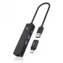ICY BOX IB-HUB1439-LAN Kabelgebunden USB 3.2 Gen 1 (3.1 Gen 1) Typ-A Schwarz