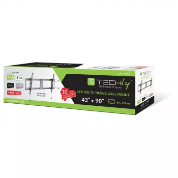 Techly ICA-PLB 590 TV-Wandhalterung/Standfuß 2,29 m (90 Zoll) Schwarz