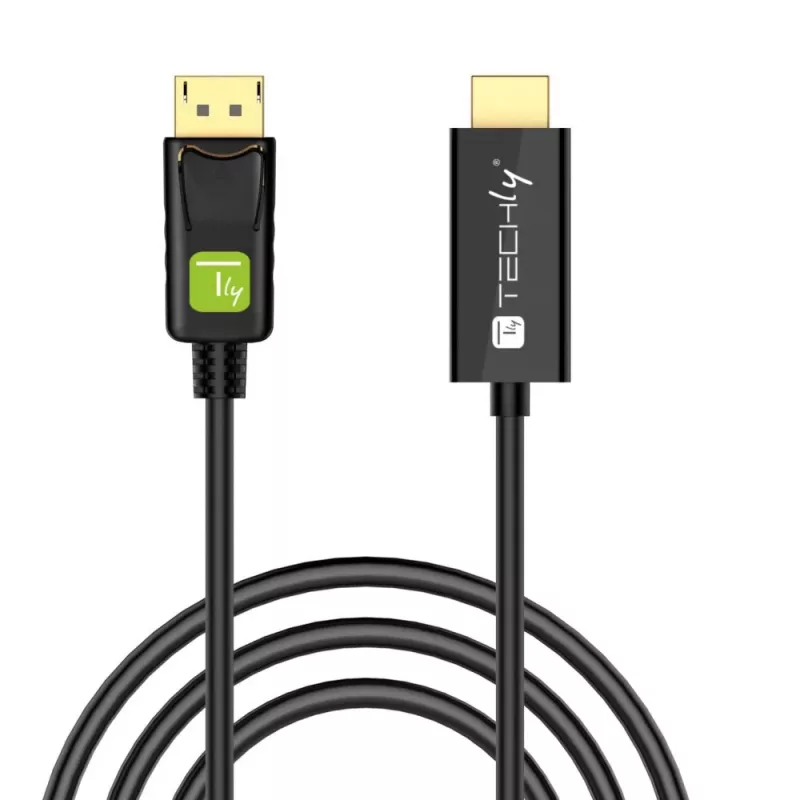 Techly Konverterkabel 2m DisplayPort zu HDMI 1.2 4K ICOC DSP-H12-020