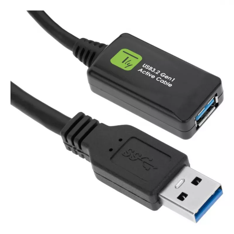 Techly ICUR3050G USB-Kabel USB 3.2 Gen 1 (3.1 Gen 1) 5 m USB A Schwarz