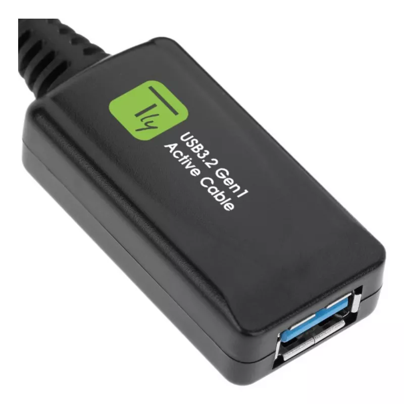 Techly ICUR3050G USB-Kabel USB 3.2 Gen 1 (3.1 Gen 1) 5 m USB A Schwarz