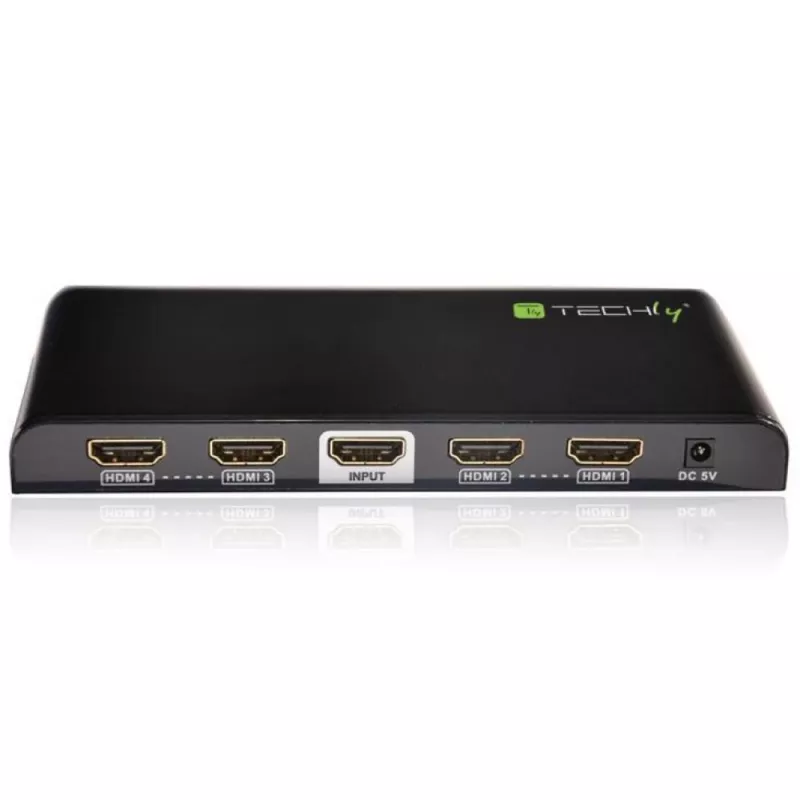 Techly Splitter HDMI 2.0 4K UHD 3D 4-fach