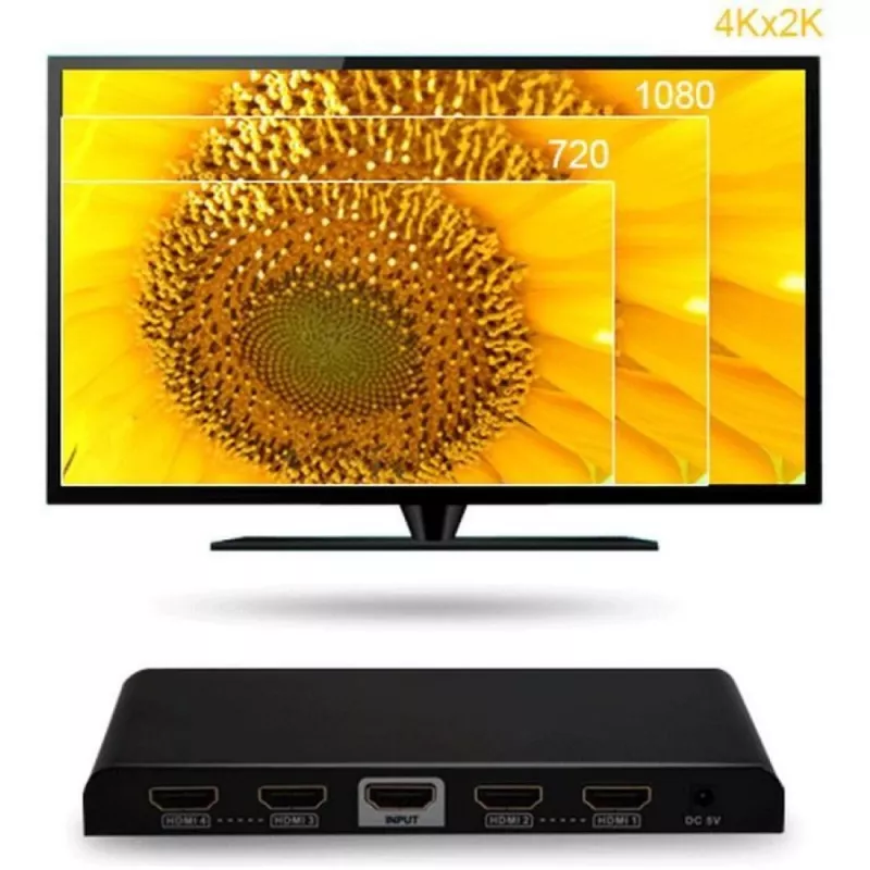 Techly Splitter HDMI 2.0 4K UHD 3D 4-fach