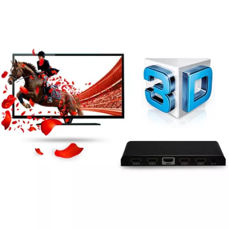 Techly Splitter HDMI 2.0 4K UHD 3D 4-fach
