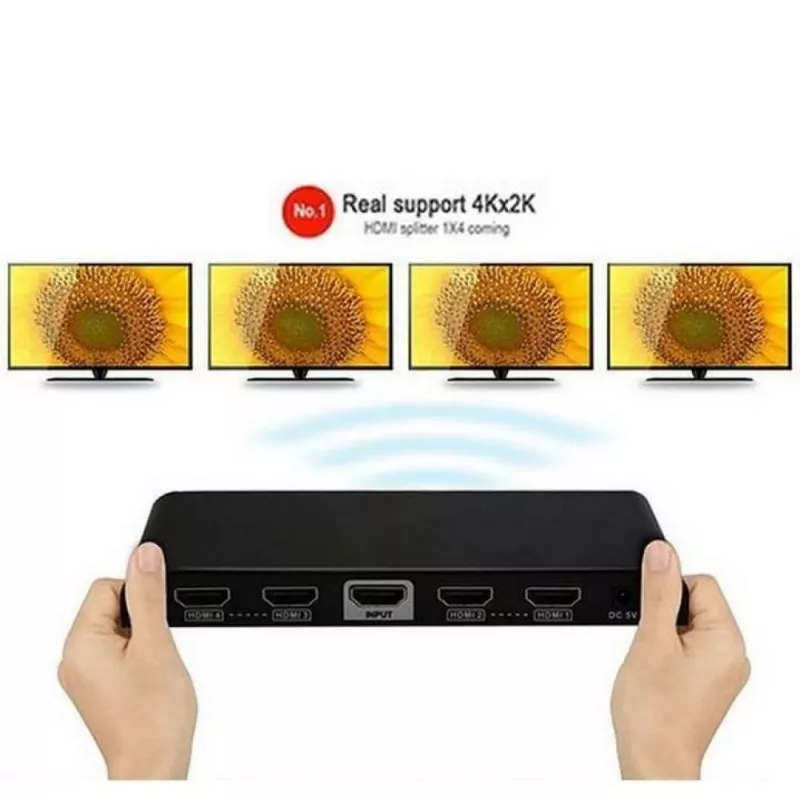 Techly Splitter HDMI 2.0 4K UHD 3D 4-fach