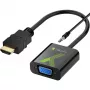 Techly Kabelkonverter-Adapter HDMI auf VGA mit Audio IDATA HDMI-VGA2A