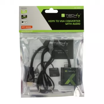 Techly Kabelkonverter-Adapter HDMI auf VGA mit Audio IDATA HDMI-VGA2A