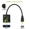 Techly Kabelkonverter-Adapter HDMI auf VGA mit Audio IDATA HDMI-VGA2A