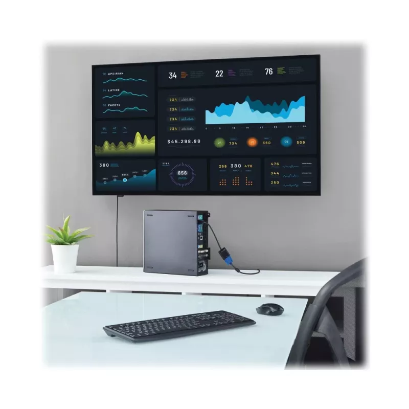 Techly Kabeladapter Konverter HDMI zu VGA mit Micro USB und Audio IDATA HDMI-VGA2AU
