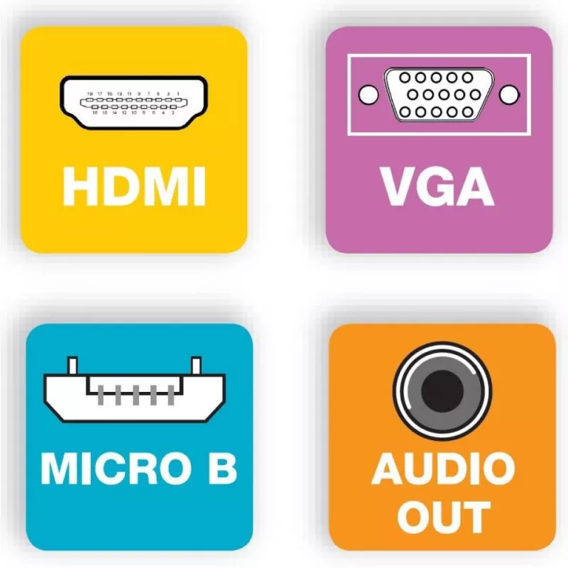 Techly Kabeladapter Konverter HDMI zu VGA mit Micro USB und Audio IDATA HDMI-VGA2AU