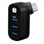 Techly IUSB3-HUB3-ROTB Interface Hub USB 3.2 Gen 1 (3.1 Gen 1) Type-A 5000 Mbit/s Schwarz
