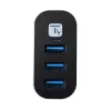 Techly IUSB3-HUB3-ROTB Interface Hub USB 3.2 Gen 1 (3.1 Gen 1) Type-A 5000 Mbit/s Schwarz