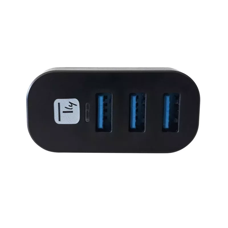 Techly IUSB3-HUB3-ROTB Interface Hub USB 3.2 Gen 1 (3.1 Gen 1) Type-A 5000 Mbit/s Schwarz