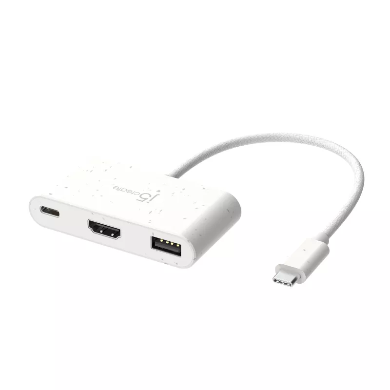 j5create JCA379EW – USB-C® auf HDMI™ & USB™ Typ-A mit Power Delivery