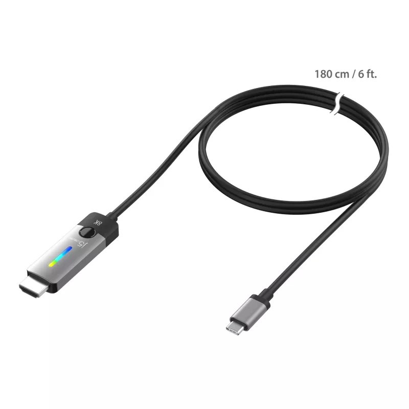 j5create JCC157-N USB-C auf HDMI 2.1 8K Kabel 1,79 m