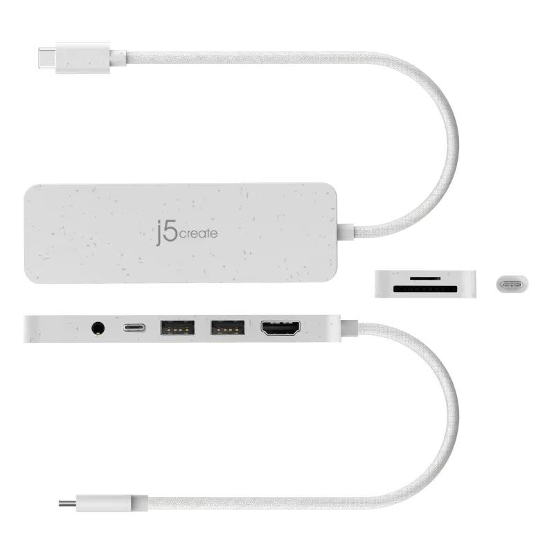 j5create JCD373EW - USB-C® Multi-Port Hub mit Power Delivery