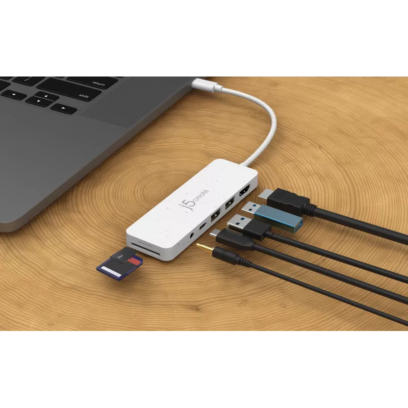 j5create JCD373EW - USB-C® Multi-Port Hub mit Power Delivery